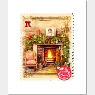 Christmas stamp Posters and Art